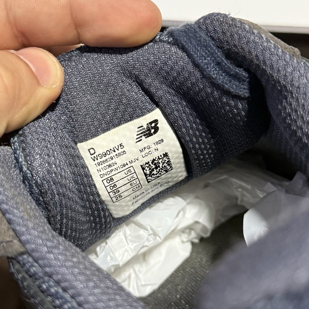 New Balance 990NV5 Athletic Walking Shoe Blue Made In USA W990NV5 Women’s 8 D - Picture 9 of 9